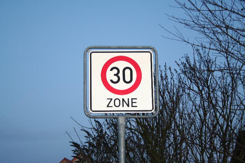 Road sign on a wintry road