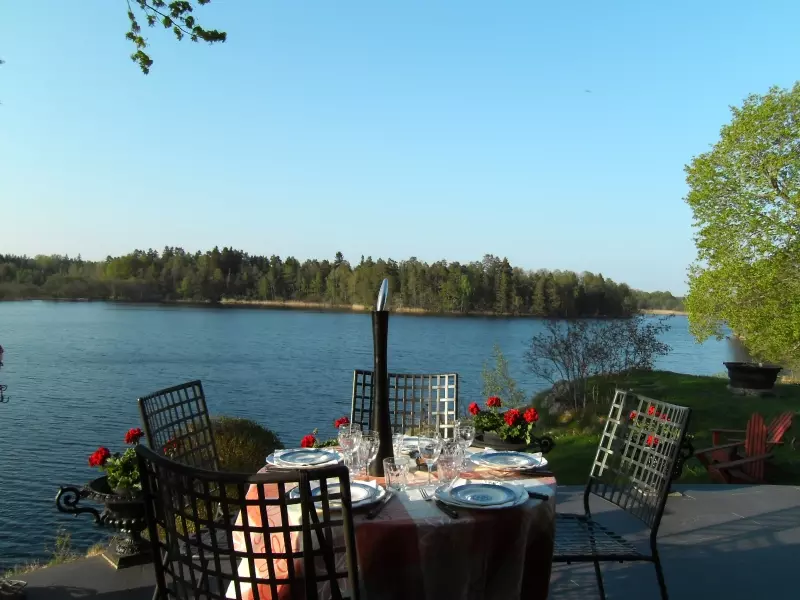 Swedish lake in Östergötland with wooded shore
