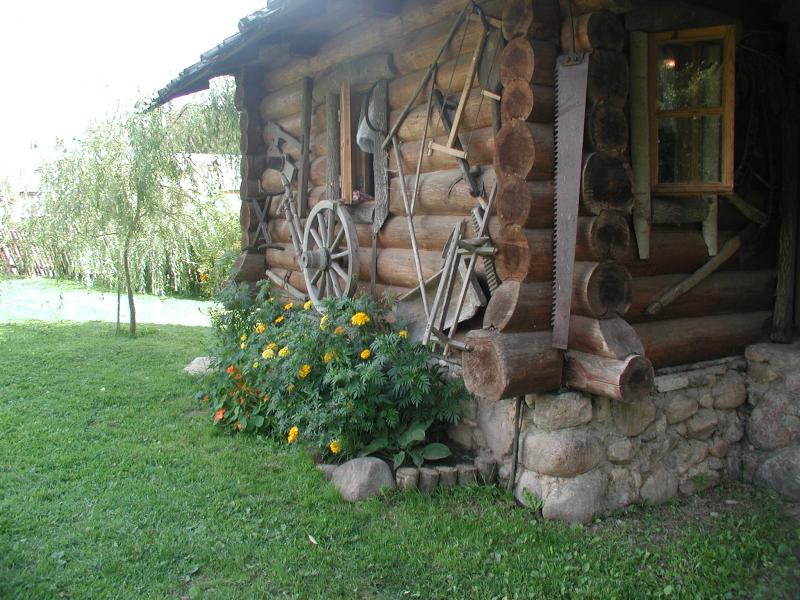 Traditional log cabin as dacha type