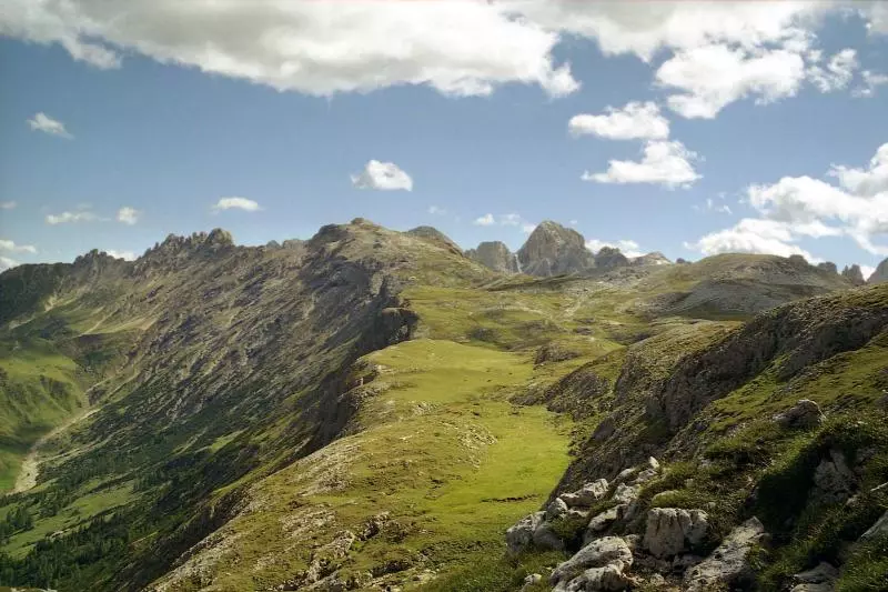 Mountain landscape of the Seiser Alm in South Tyrol