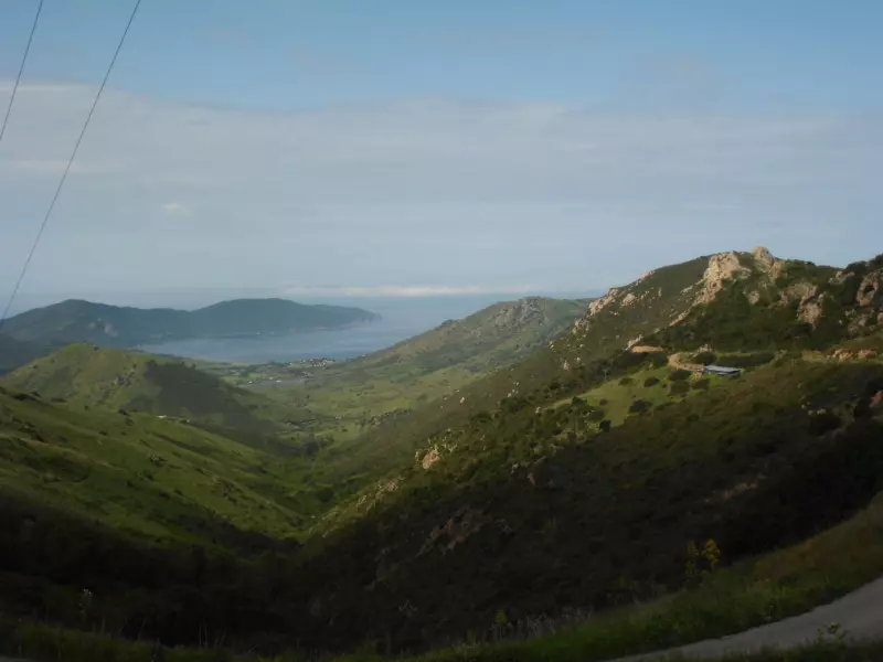 Corsica: View from the mountain to the Mediterranean