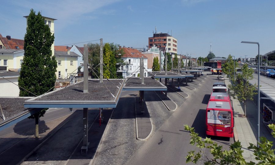 Central bus station at Memmingen railway station
