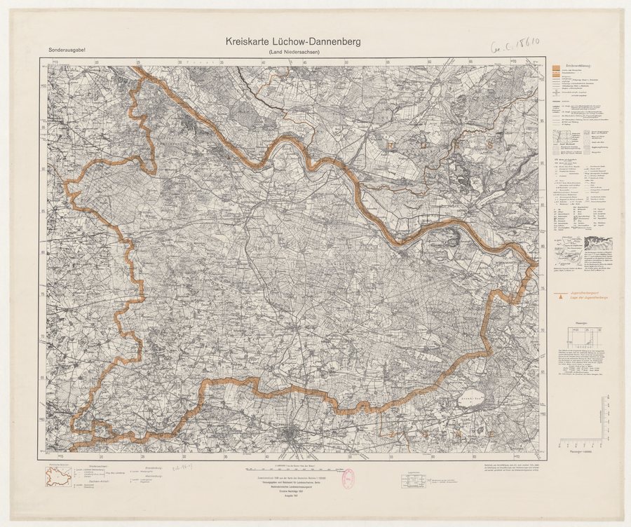 Kreiskarte Lüchow-Dannenberg (Land Niedersachsen)