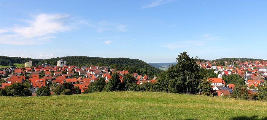 View across Meßstetten, Baden-Württemberg, Germany (2017)