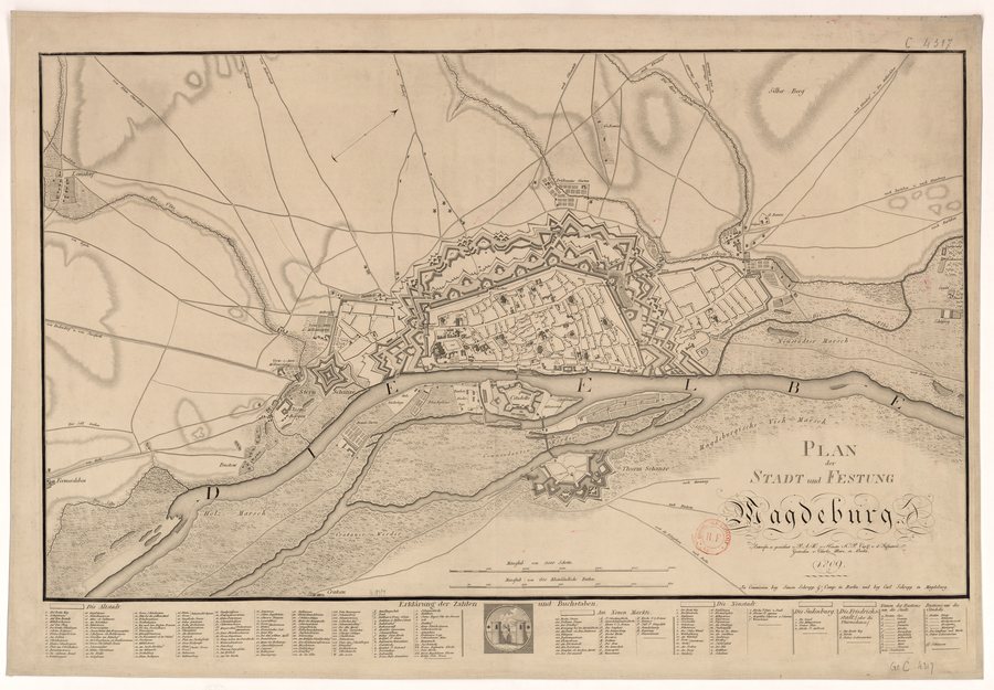 Plan der Stadt und Festung Magdeburg