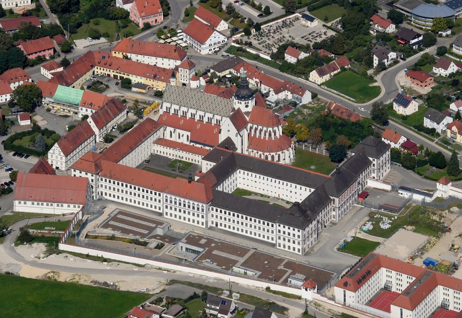 Aerial image of the Kaisheim Abbey (view from the southeast)