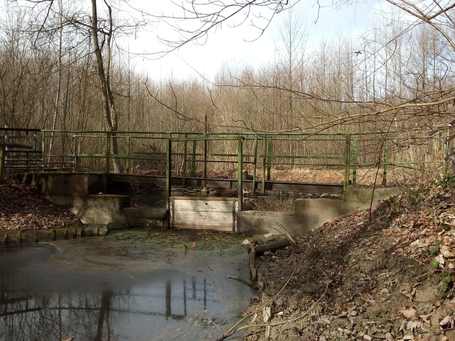 File:Altäckergraben, bei Linkenheim, Wehr an der Mündung in den Rheinniederungskanal (2).jpg