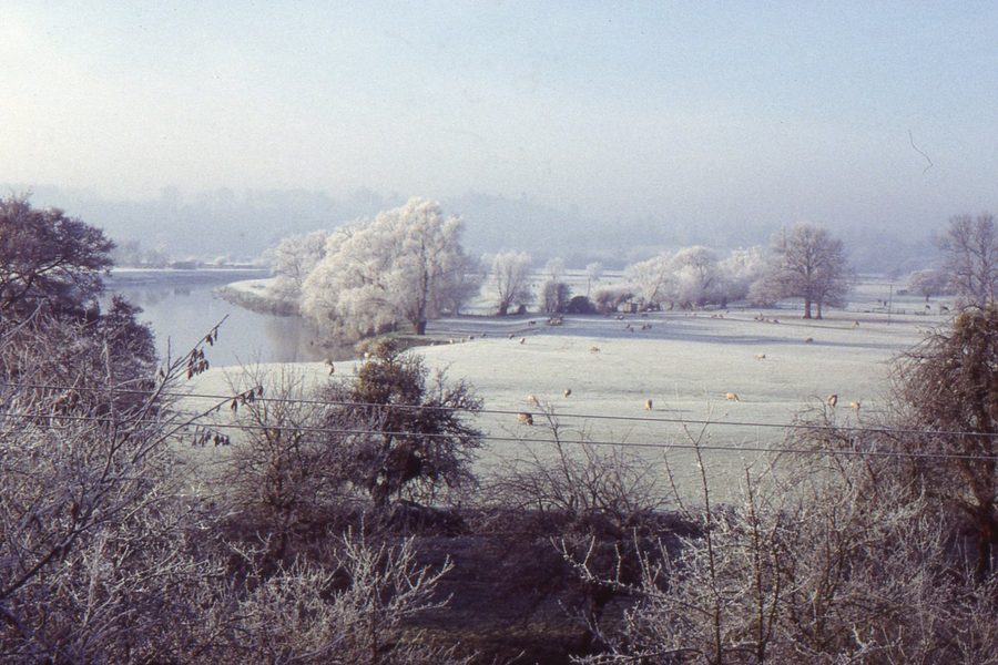 River Wye nahe Fownhope in Herefordshire