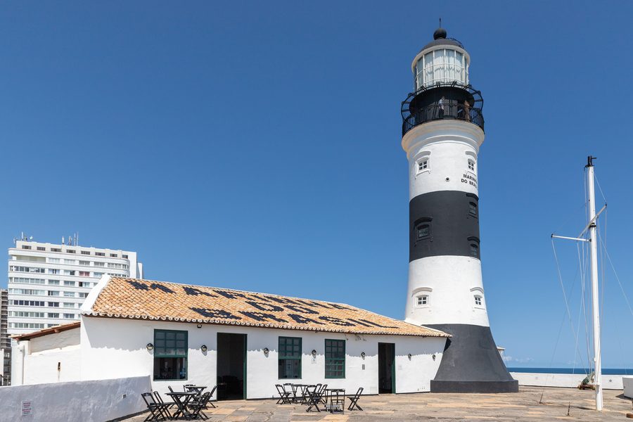 Farol da Barra on the coast of Salvador, Bahia