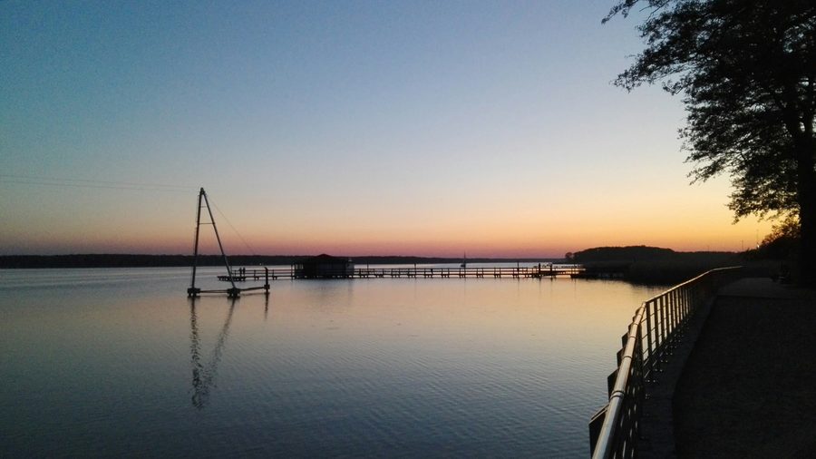 Blick auf den Sławskie-See bei Sława in Polen