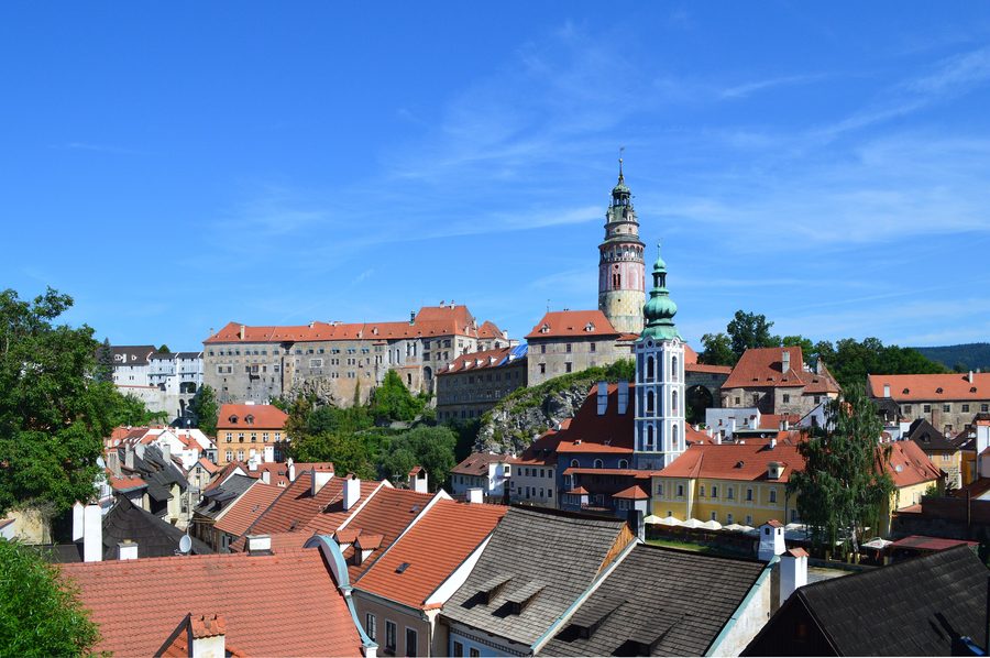 View of Český Krumlov on the Vltava