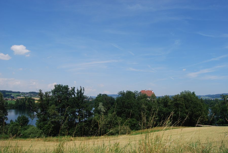 Castle and Lake of Mauensee, canton of Luzern, Switzerland