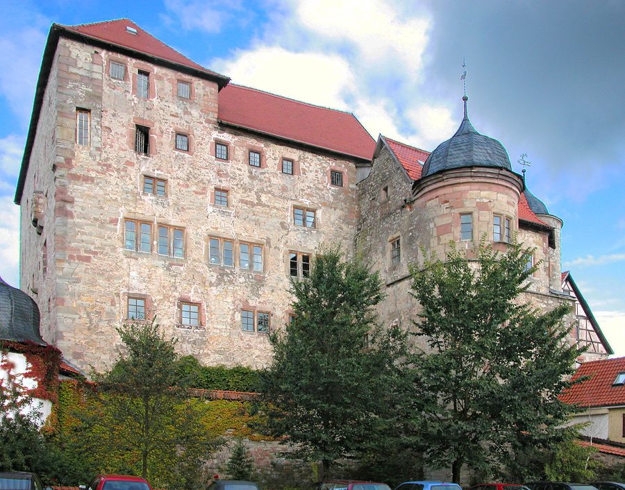Historische Johanniterburg in Kühndorf, Thüringen