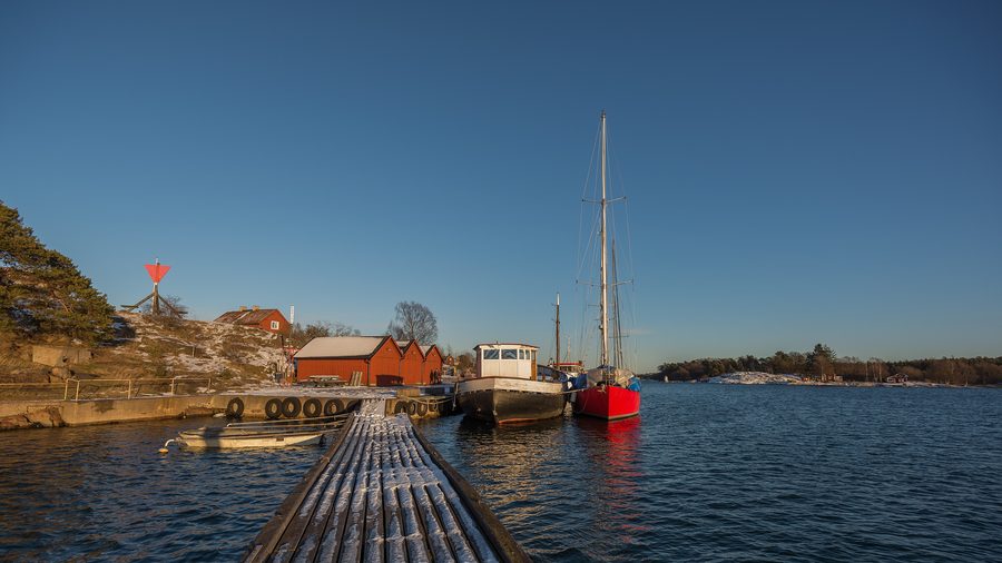Boats in Gamla Oxelösund, the old part of Oxelösund