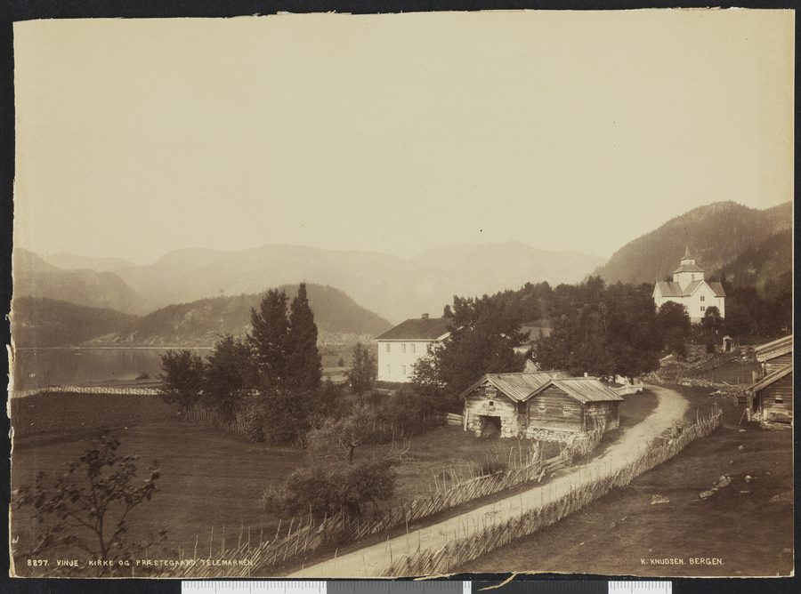 Vinje Church and parsonage in Vinje, Telemark