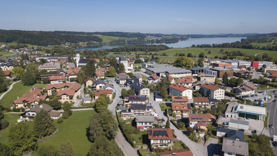 View of the Salzburg Lake District near Obertrum