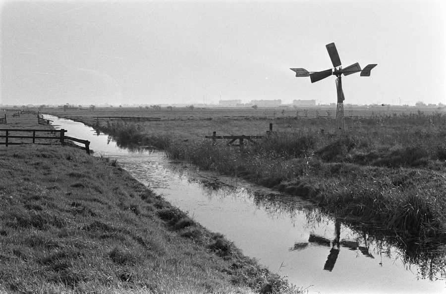 Open polder landscape in the Het Twiske recreation area near Landsmeer