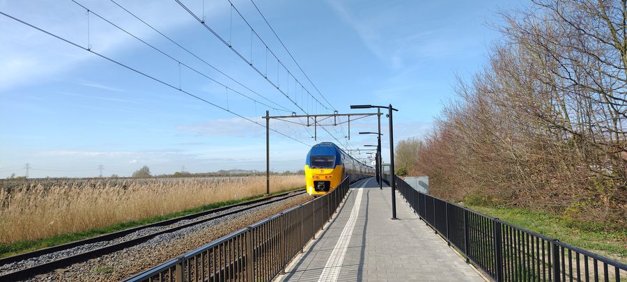 Train at Rilland-Bath railway station