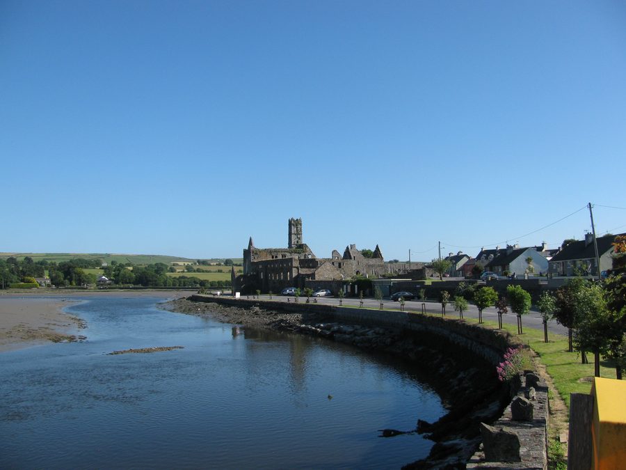Timoleague Friary viewed from the bridge in County Cork