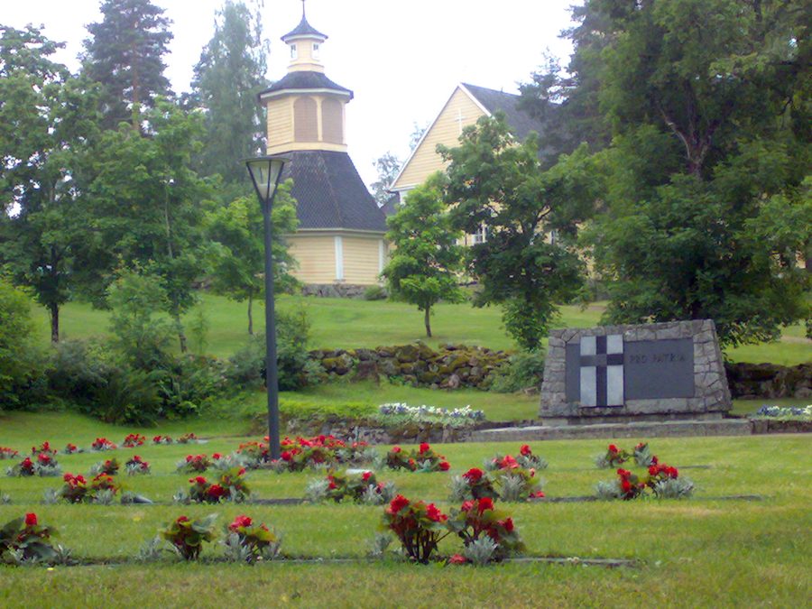 Military cemetery at the church in Nastola, Finland