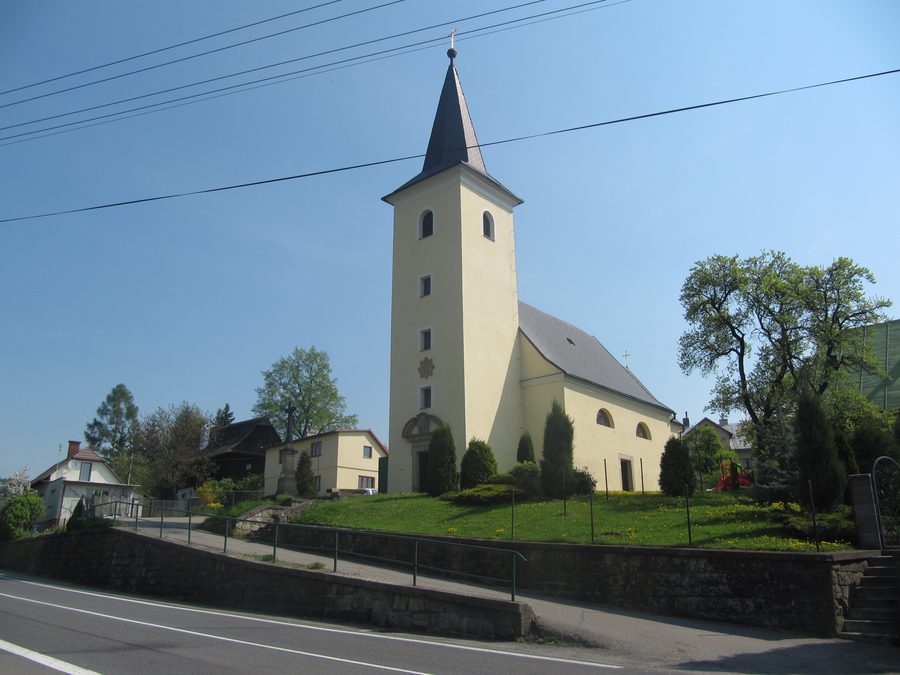 Catholic church in Jasenná in the Zlín District