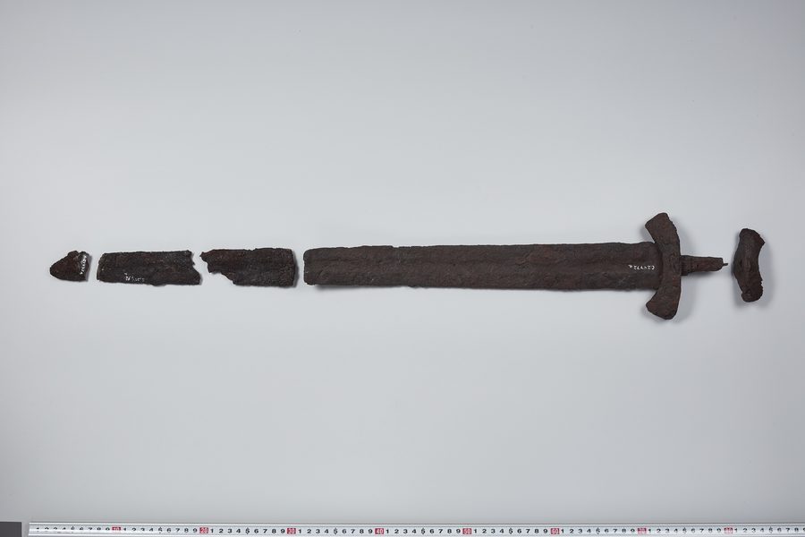 Double-edged Viking sword from Heradsbygda near Elverum