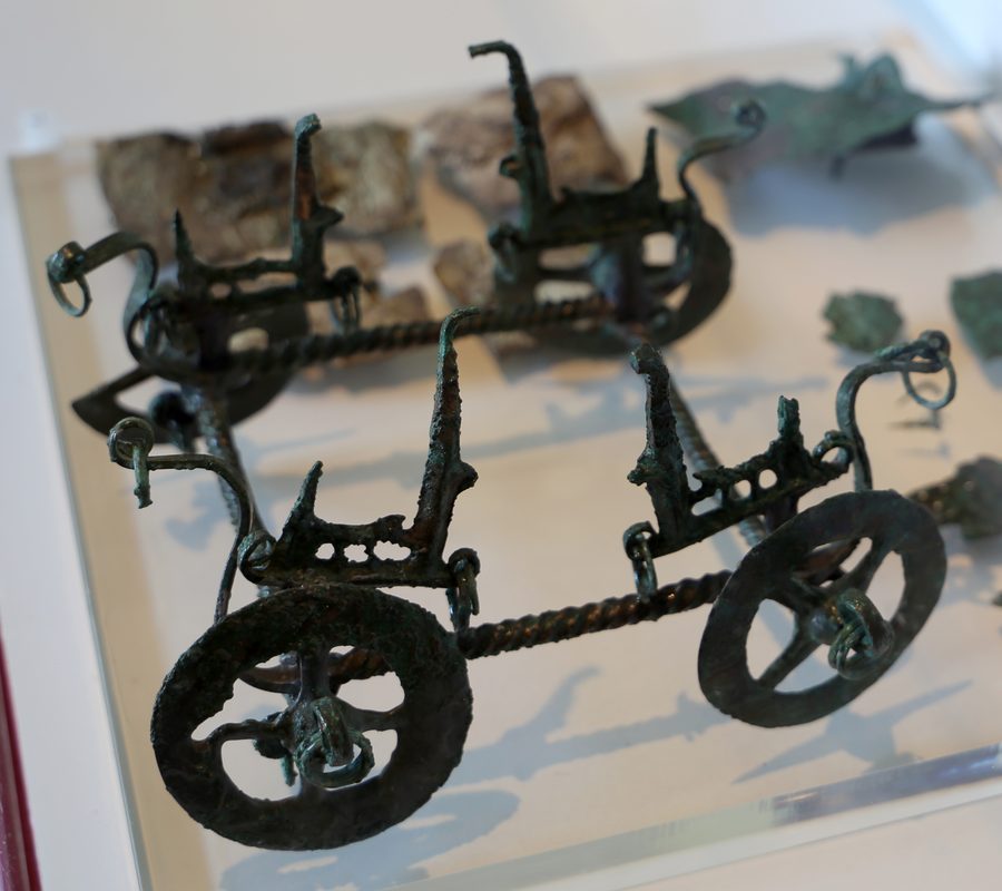 Bronze vessel support from a grave in San Marzano sul Sarno