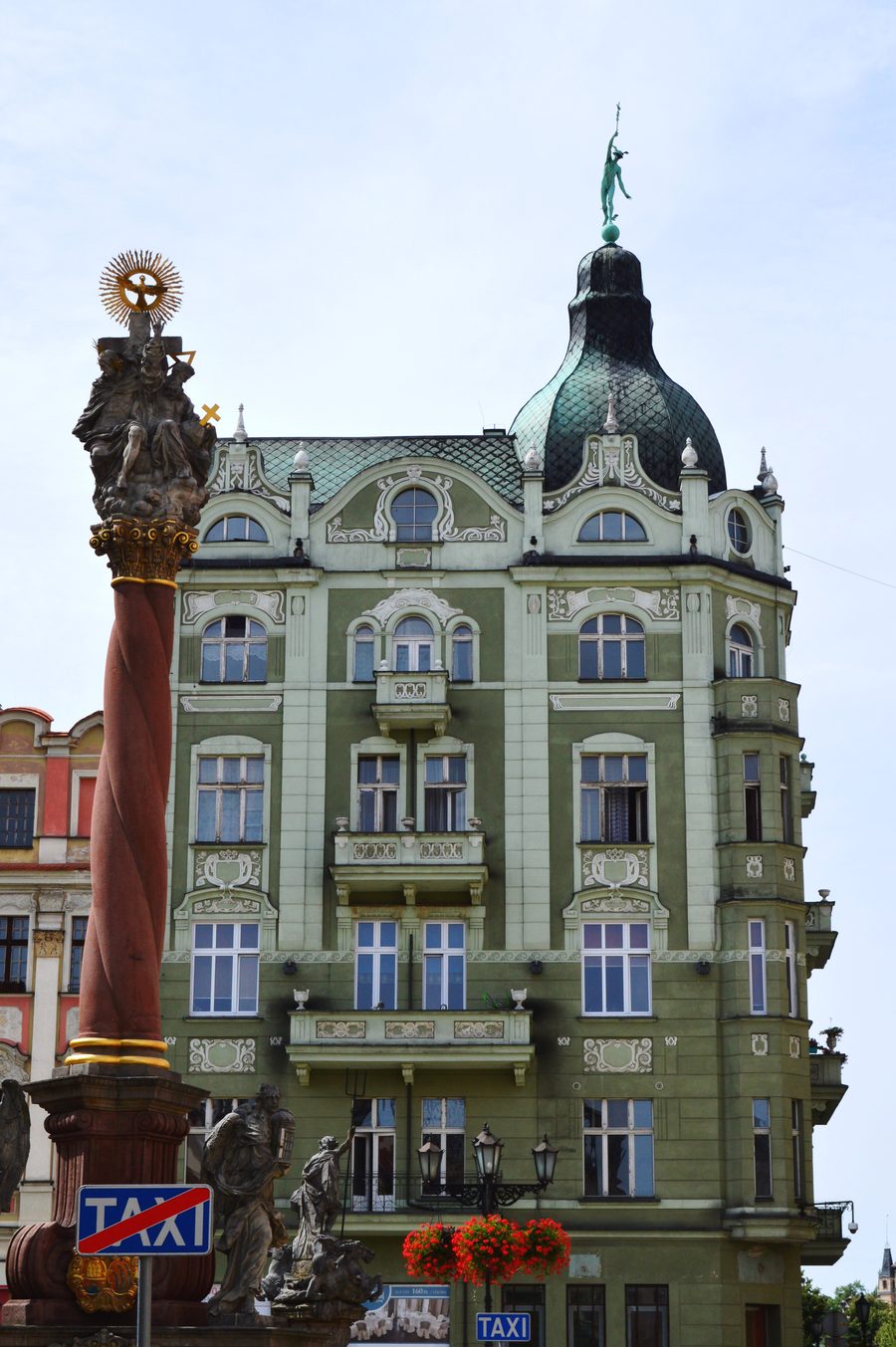 Historic city view of Świdnica in Lower Silesia