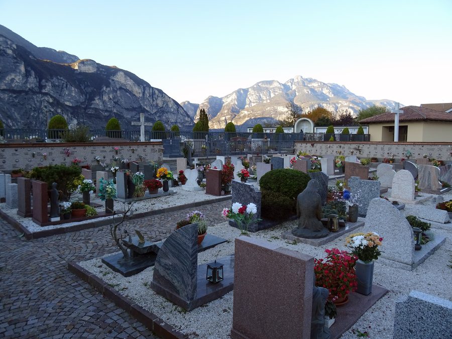 Cemetery of Nave San Rocco in Trentino