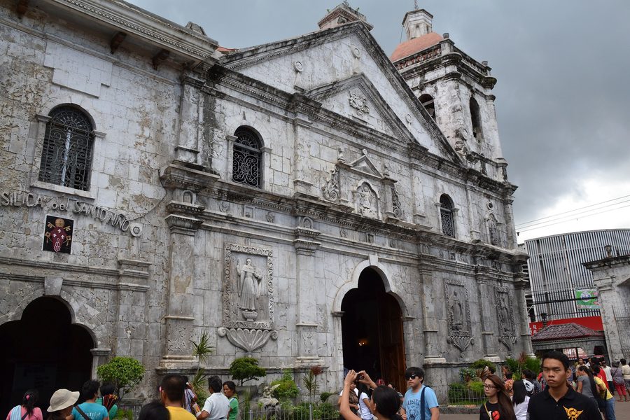 Exterior view of the Basilica Santo Niño in Cebu City in the Philippines