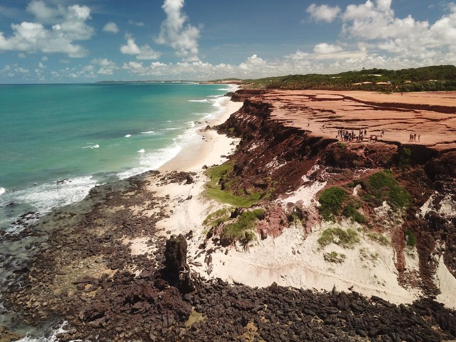 Striking cliff at Praia do Amor near Pipa
