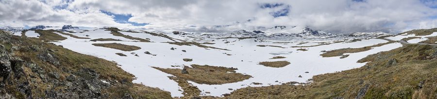 View of the Jotunheimen highlands from Sognefjellet in Lom