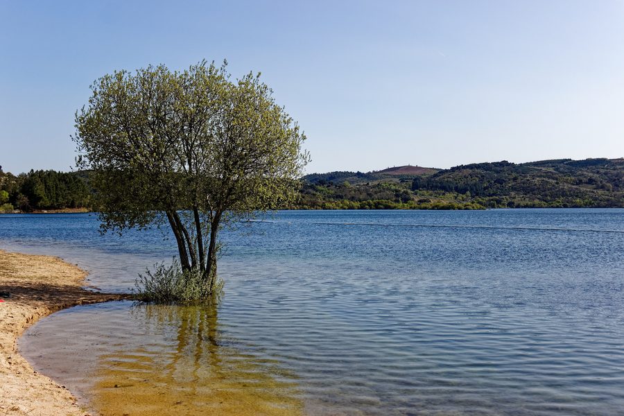 Landscape of the Albufeira do Azibo in Macedo de Cavaleiros