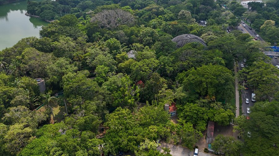 Aerial view of Villahermosa in the Mexican state of Tabasco