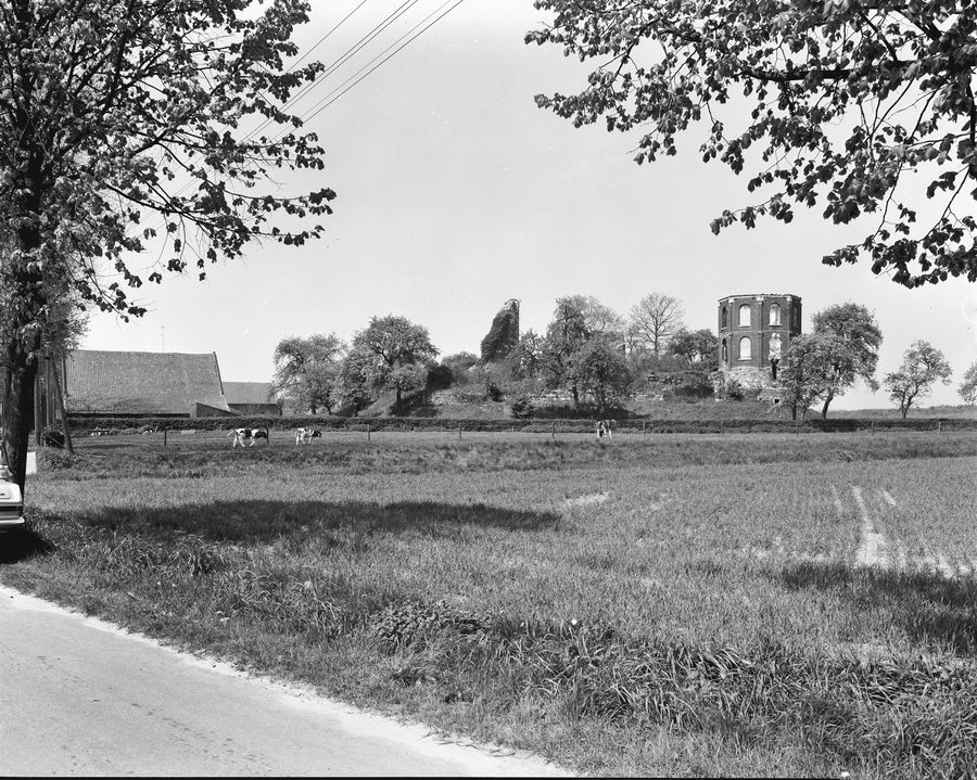 Übersicht der Ruine von Kasteel Montfort in Montfort, Limburg