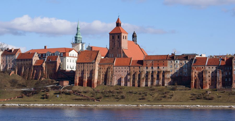 Gotische Speicher von Graudenz am Ufer der Weichsel