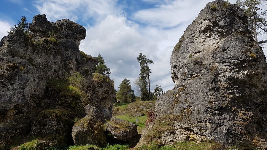 Limestone formations in the Wental sea of rocks