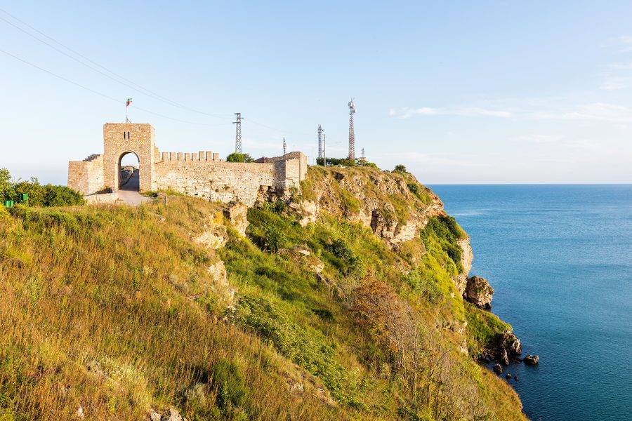 Coastal cliffs at Cape Kaliakra in Bulgaria
