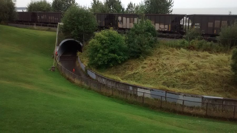 Tunnel of the Tony Knowles Coastal Trail under the Alaska Railroad in Anchorage