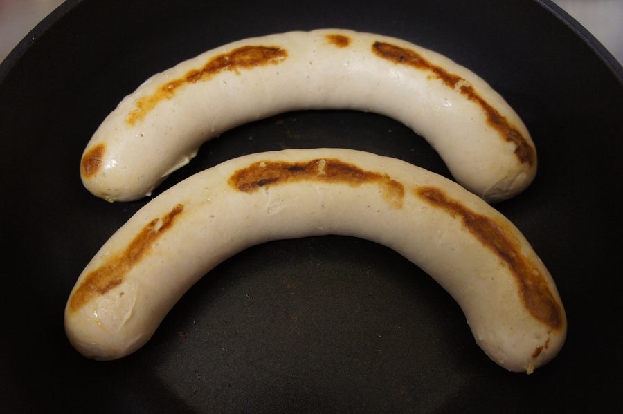 Sausages on a plate