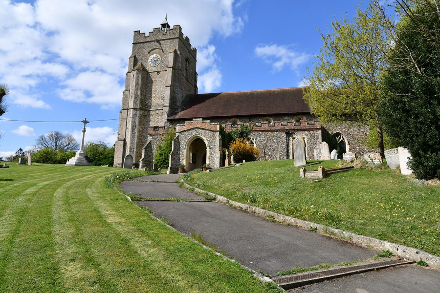 Südöstliche Ansicht der St.-Peter-Kirche in Sible Hedingham