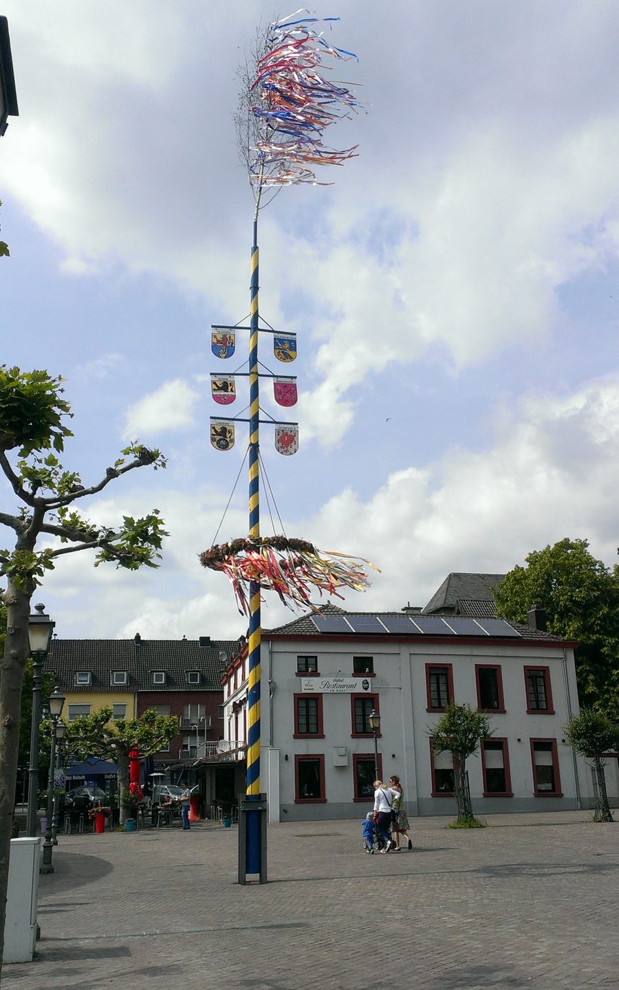 Maypole on the market square in Geilenkirchen