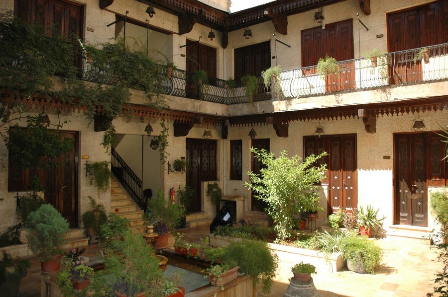 Historic city of Aleppo with traditional buildings