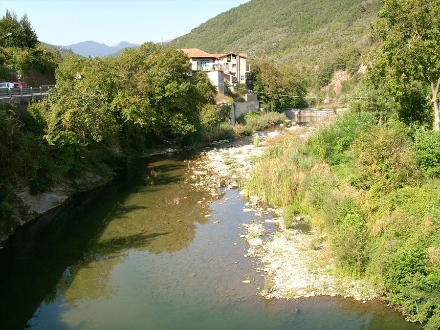 The Arroscia River near Vessalico in Liguria