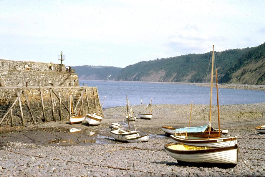 Hafen von Clovelly an der Küste von Devon