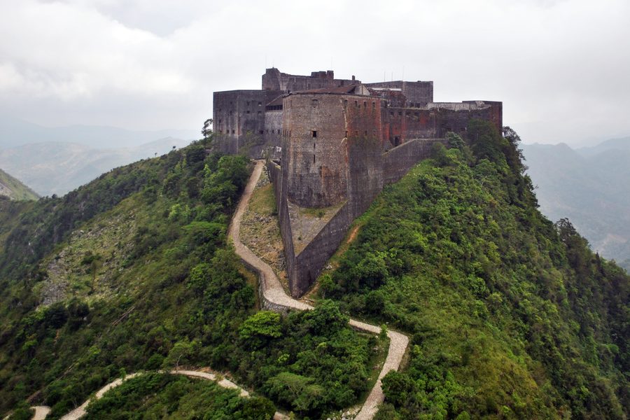 Aerial view of Citadelle Laferrière in northern Haiti