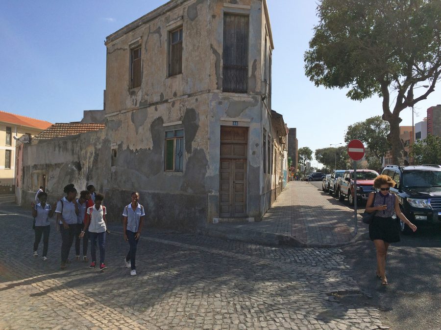 Street in Praia's historic Plateau on Santiago