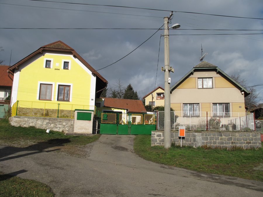 Houses in Lažany, Benešov District, Czech Republic.