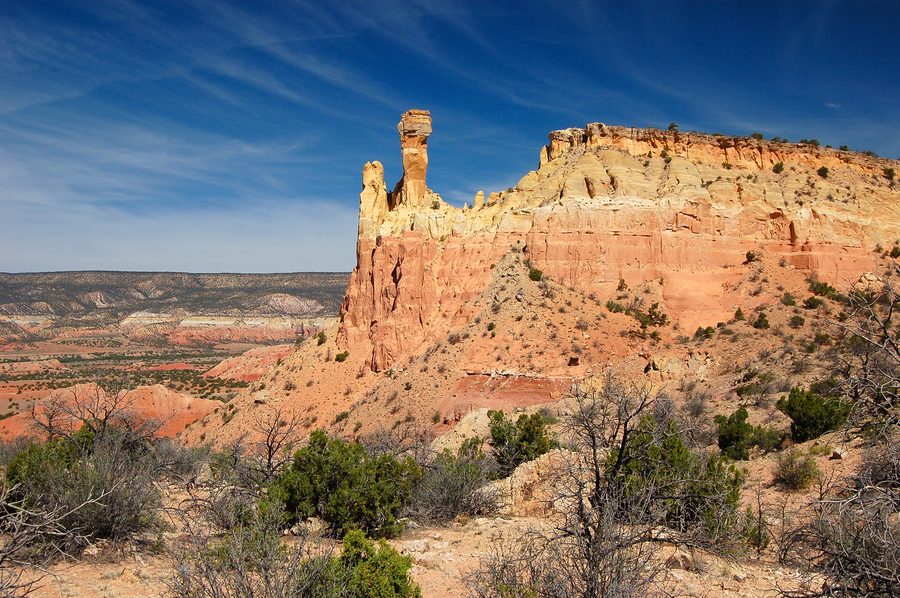 Chimney Rock at Ghost Ranch near Abiquiu, New Mexico