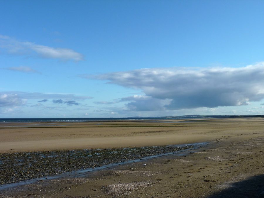 Beach of Laytown on the coast of County Meath